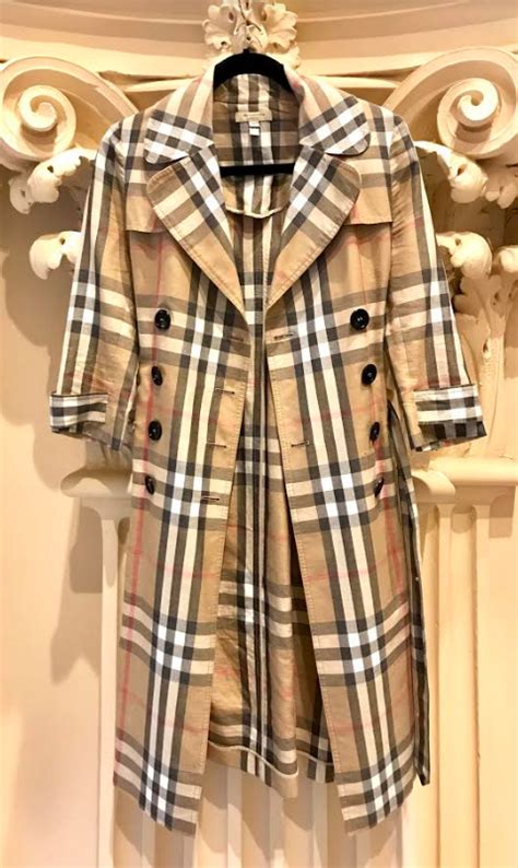 burberry signature plaid womans coat|burberry plaid wool coat women.